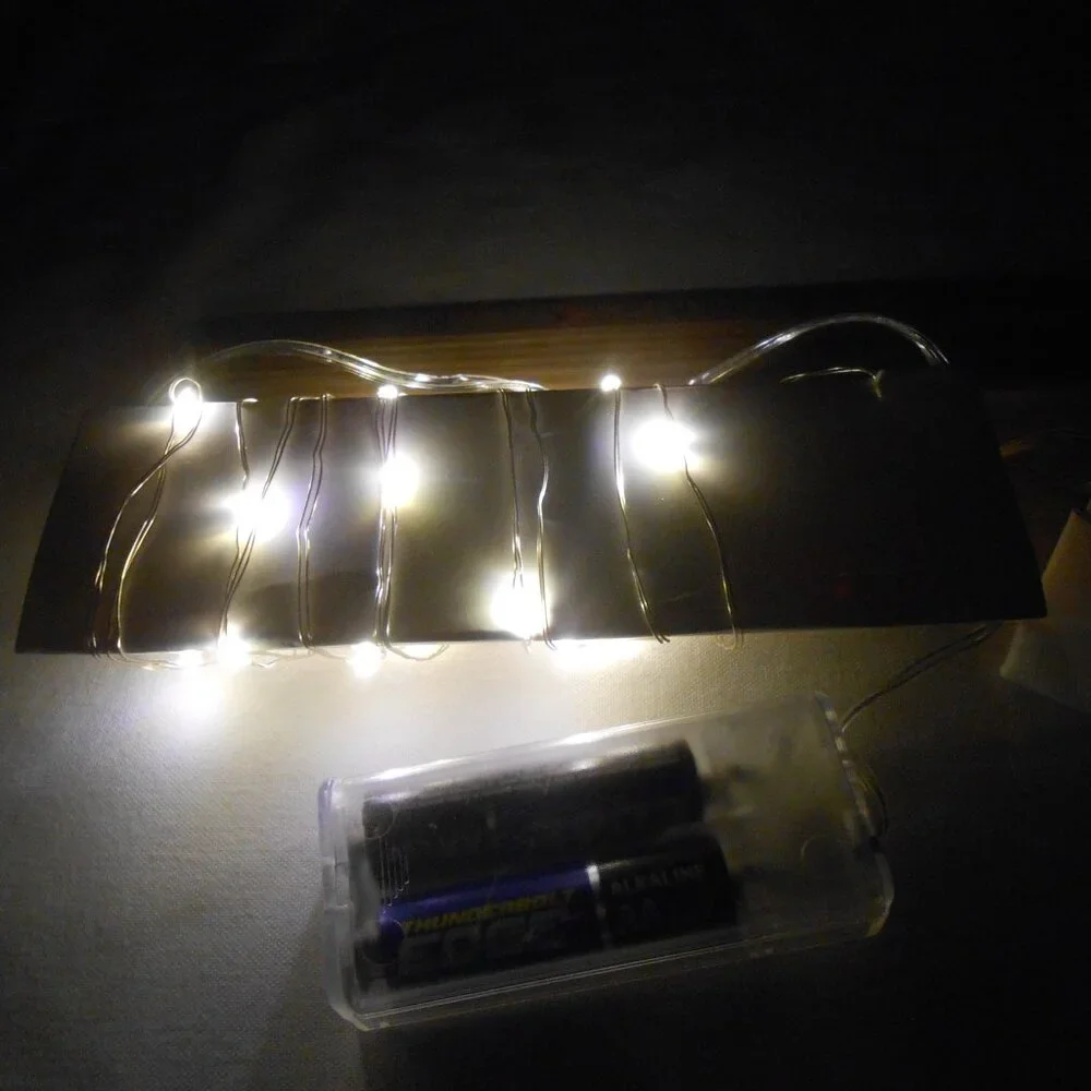 NEW BOX FAIRY LIGHTS 6FT WARM WHITE w/ BATTERY & ON/OFF SWITCH 20 LIGHTS 🔥